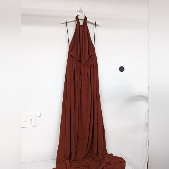 Matteau Dresses & Skirts - Matteau Halter Neck Backless Maxi Dress Size 8